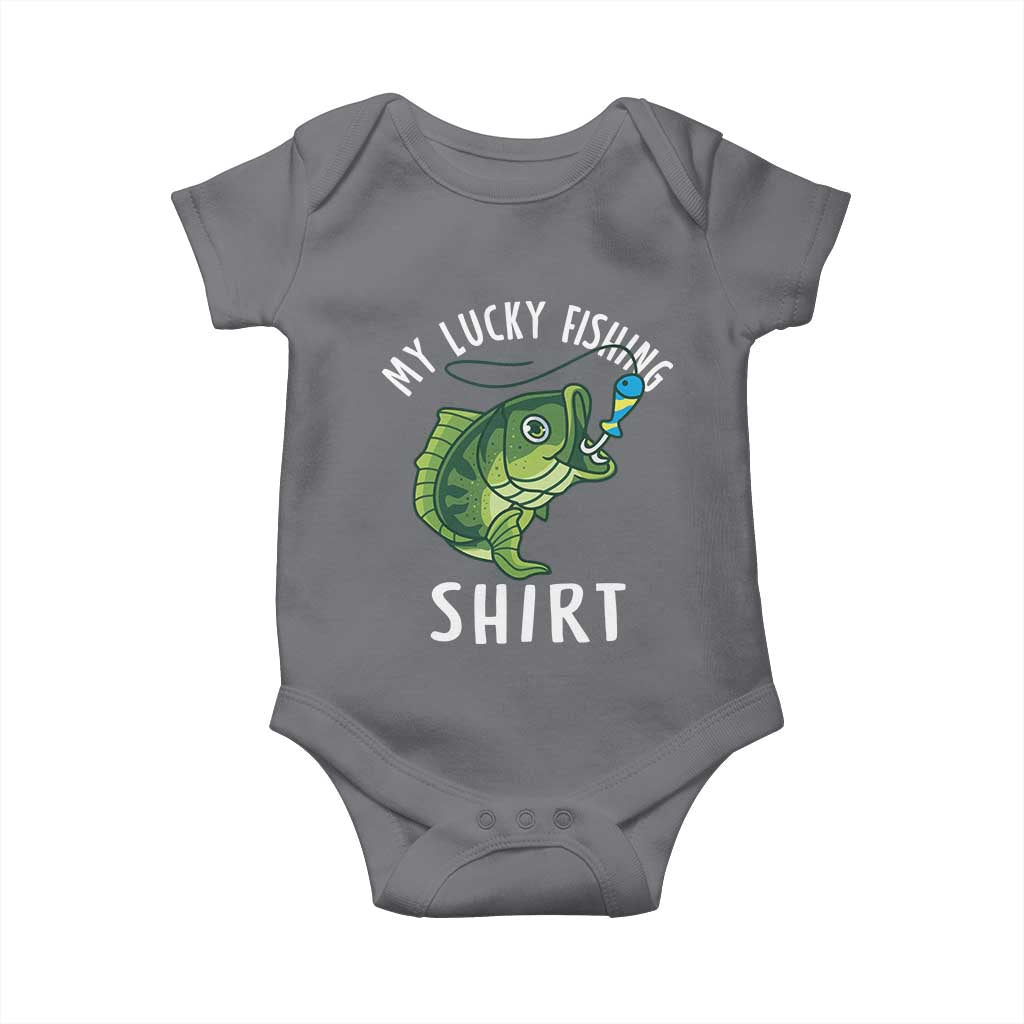 Lucky Fishing Baby Onesie Funny Fisherman Fish Lovers - Wonder Print Shop