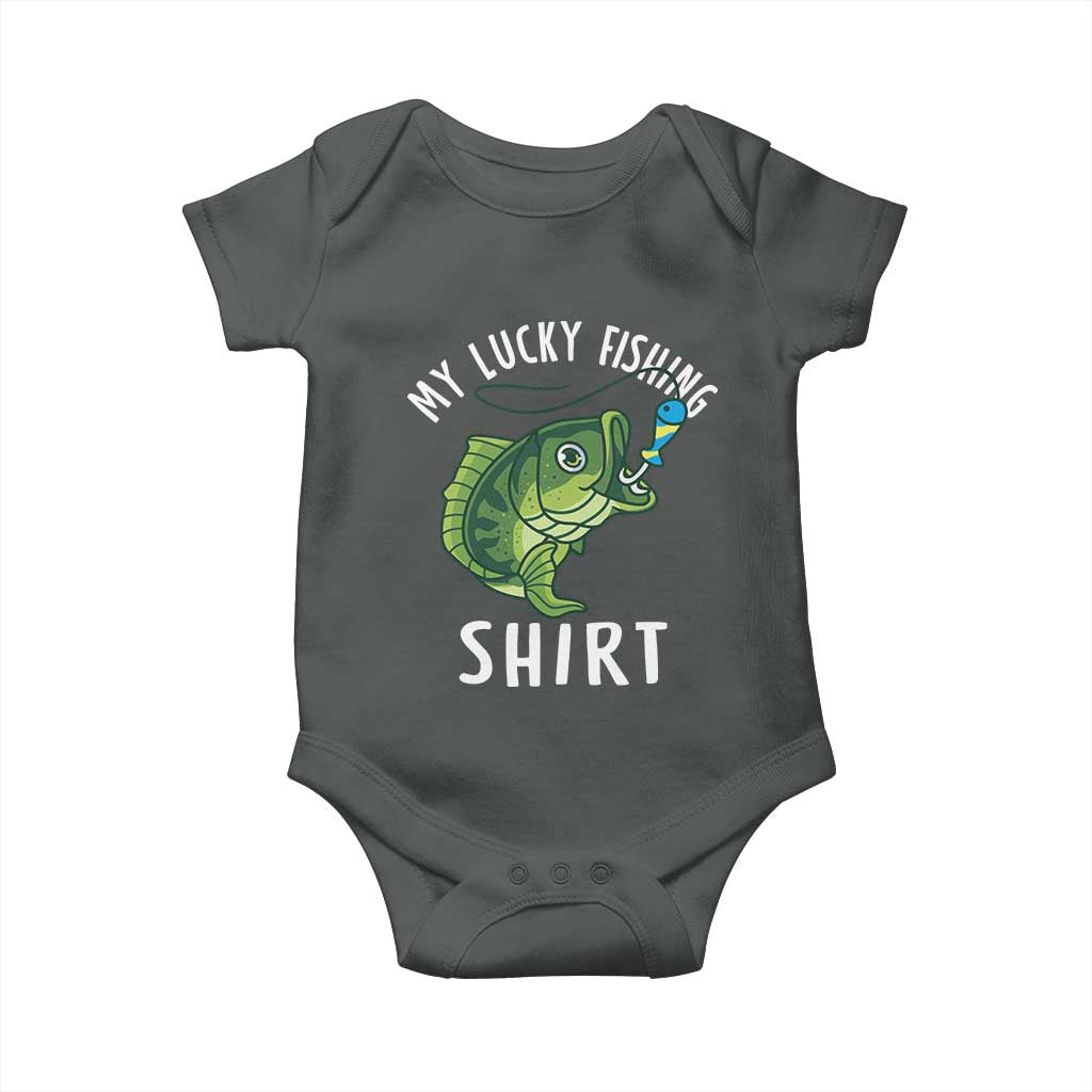 Lucky Fishing Baby Onesie Funny Fisherman Fish Lovers - Wonder Print Shop