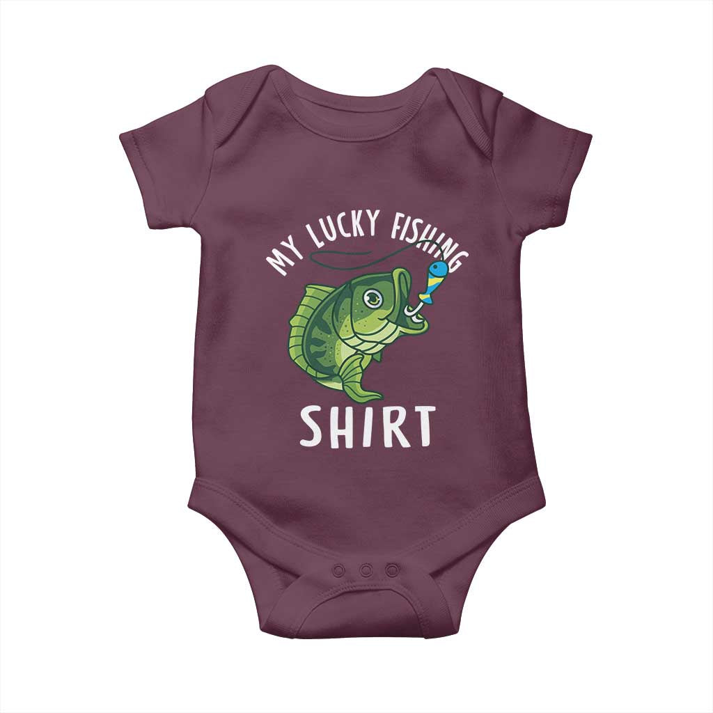 Lucky Fishing Baby Onesie Funny Fisherman Fish Lovers - Wonder Print Shop