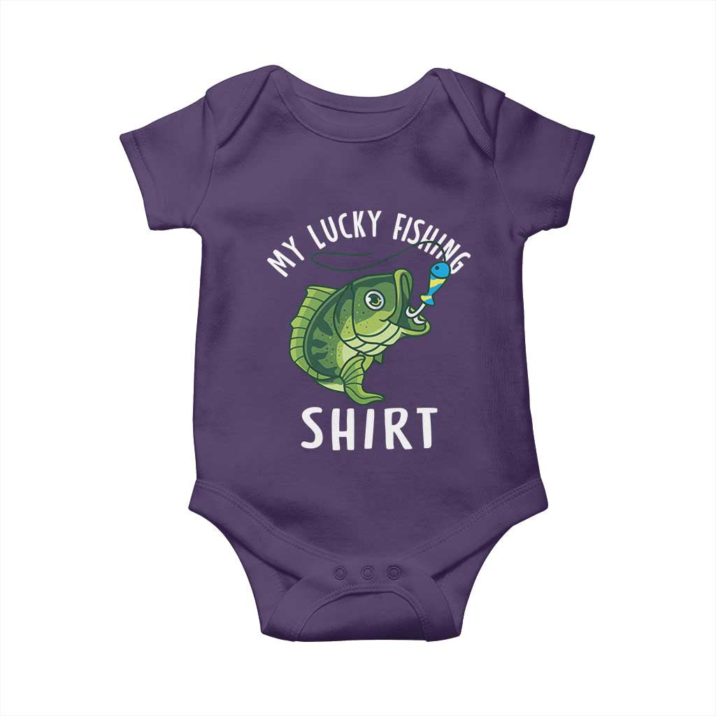 Lucky Fishing Baby Onesie Funny Fisherman Fish Lovers - Wonder Print Shop