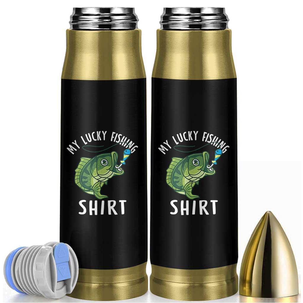 Lucky Fishing Bullet Tumbler Funny Fisherman Fish Lovers - Wonder Print Shop