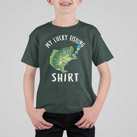 Lucky Fishing T Shirt For Kid Funny Fisherman Fish Lovers - Wonder Print Shop