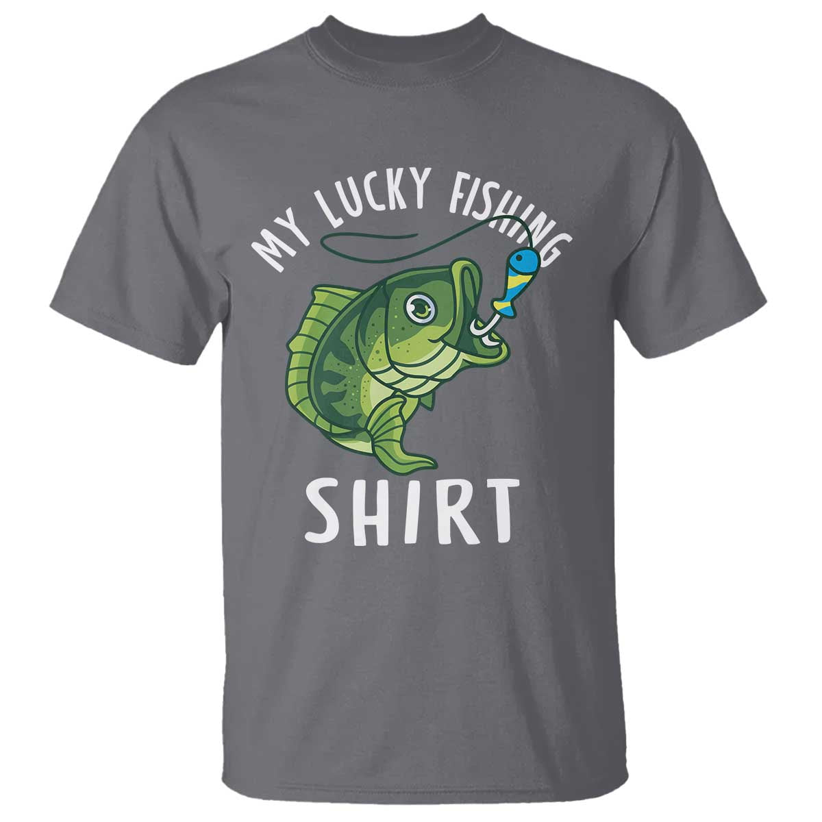 Lucky Fishing T Shirt Funny Fisherman Fish Lovers - Wonder Print Shop