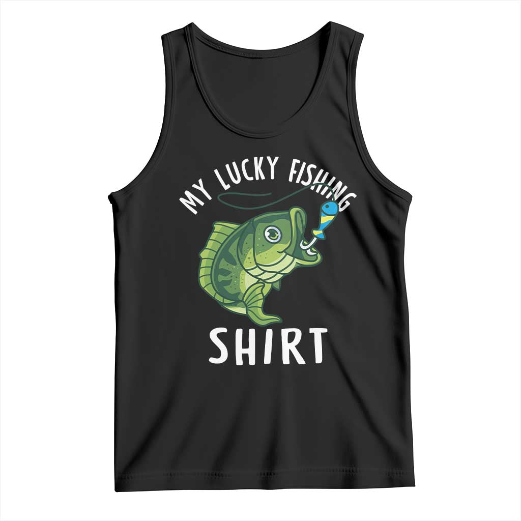 Lucky Fishing Tank Top Funny Fisherman Fish Lovers - Wonder Print Shop