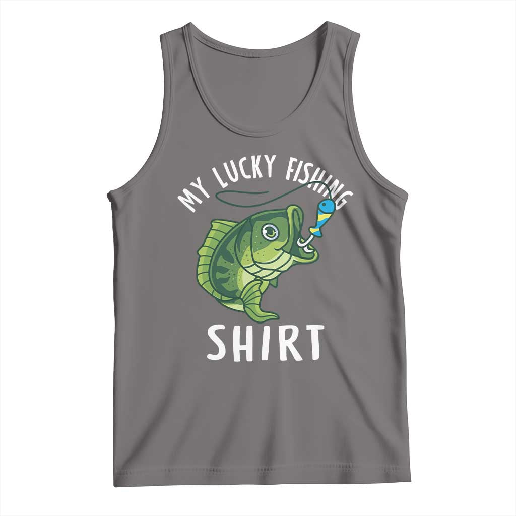 Lucky Fishing Tank Top Funny Fisherman Fish Lovers - Wonder Print Shop