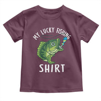 Lucky Fishing Toddler T Shirt Funny Fisherman Fish Lovers - Wonder Print Shop