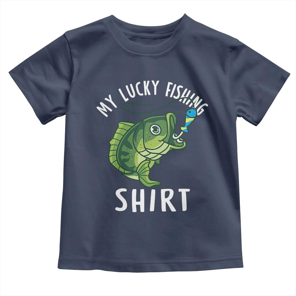 Lucky Fishing Toddler T Shirt Funny Fisherman Fish Lovers - Wonder Print Shop