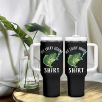 Lucky Fishing Tumbler With Handle Funny Fisherman Fish Lovers - Wonder Print Shop