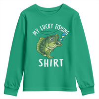 Lucky Fishing Youth Sweatshirt Funny Fisherman Fish Lovers - Wonder Print Shop