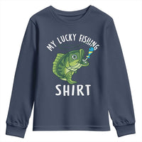Lucky Fishing Youth Sweatshirt Funny Fisherman Fish Lovers - Wonder Print Shop