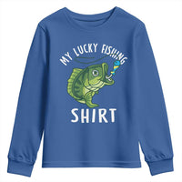 Lucky Fishing Youth Sweatshirt Funny Fisherman Fish Lovers - Wonder Print Shop