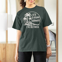 Funny Retirement T Shirt For Women I'm Retired It's 5 O'Clock Everywhere Beach