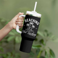 Retired Teacher Tumbler With Handle Beaching Not Teaching Retired Gifts For Teachers Retiring
