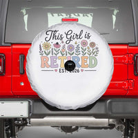 Retirement Gift For Her Spare Tire Cover This Girl Is Retired 2026 Floral Grandma Mom Teacher Coworker