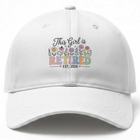 Retirement Gift For Her Baseball Cap This Girl Is Retired 2026 Floral Grandma Mom Teacher Coworker