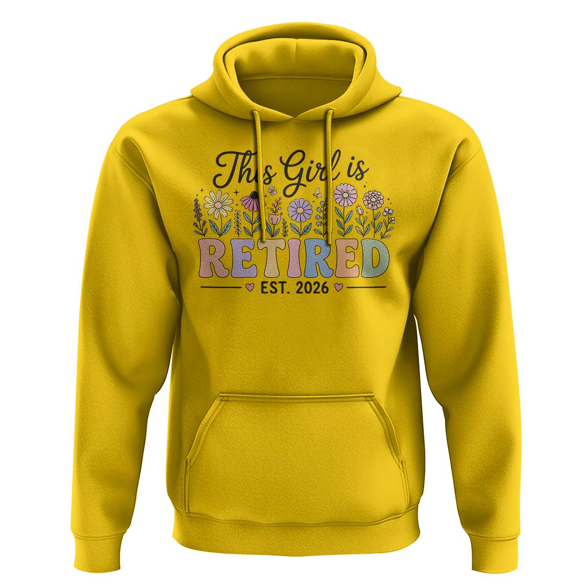 Retirement Gift For Her Hoodie This Girl Is Retired 2026 Floral Grandma Mom Teacher Coworker