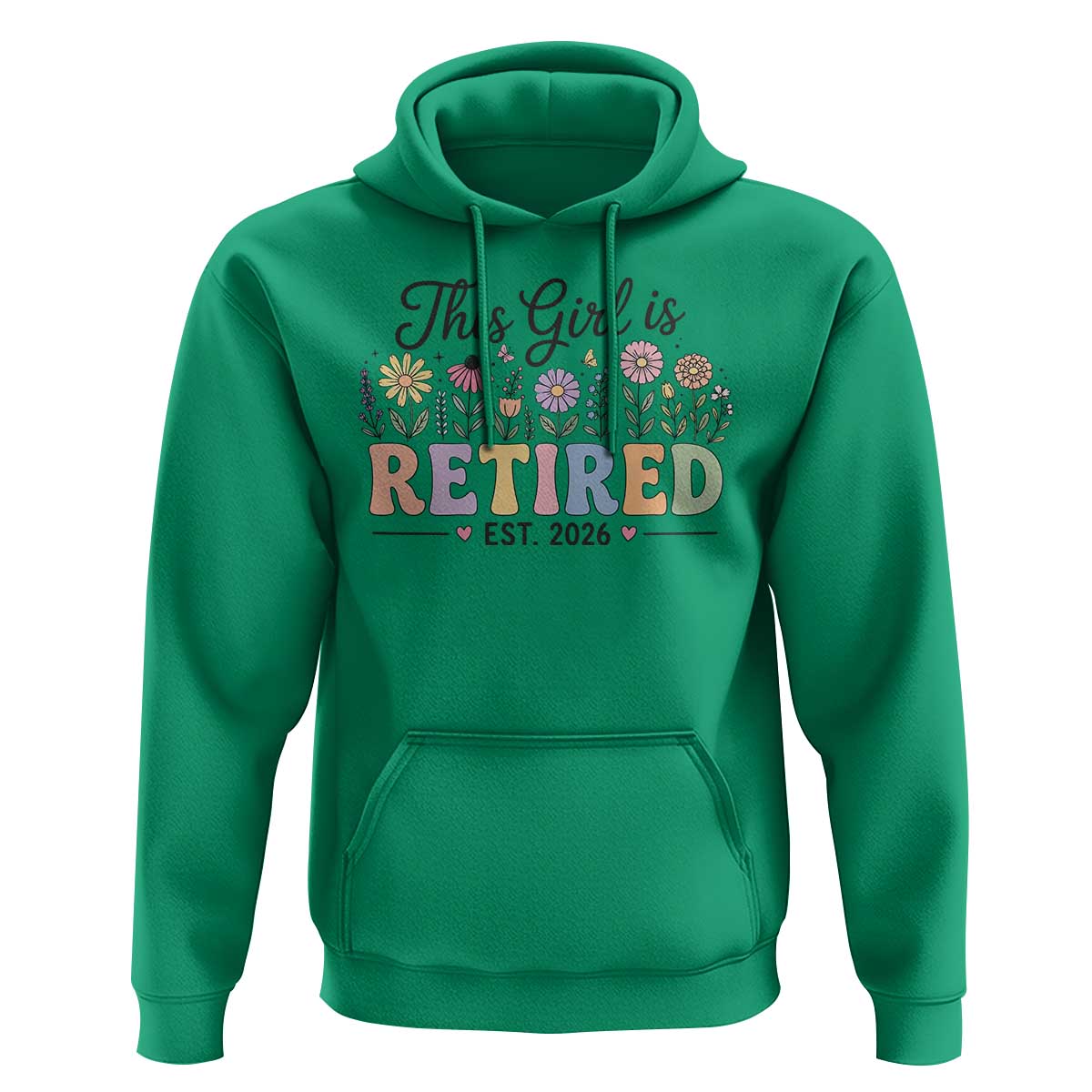 Retirement Gift For Her Hoodie This Girl Is Retired 2026 Floral Grandma Mom Teacher Coworker
