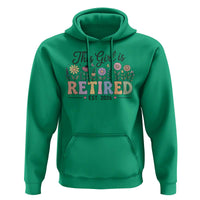 Retirement Gift For Her Hoodie This Girl Is Retired 2026 Floral Grandma Mom Teacher Coworker