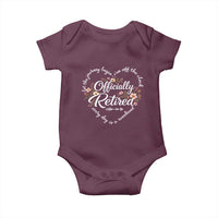 Officially Retired Baby Onesie Floral Teacher Retirement Coworker Gift Let The Journey Begin