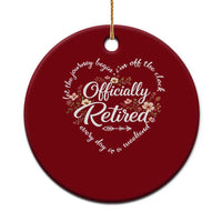 Officially Retired Ceramic Ornament Floral Teacher Retirement Coworker Gift Let The Journey Begin