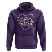 Officially Retired Hoodie Floral Teacher Retirement Coworker Gift Let The Journey Begin