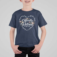 Officially Retired T Shirt For Kid Floral Teacher Retirement Coworker Gift Let The Journey Begin