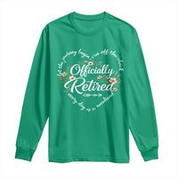 Officially Retired Long Sleeve Shirt Floral Teacher Retirement Coworker Gift Let The Journey Begin