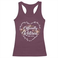 Officially Retired Racerback Tank Top Floral Teacher Retirement Coworker Gift Let The Journey Begin