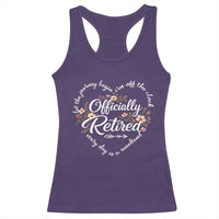 Officially Retired Racerback Tank Top Floral Teacher Retirement Coworker Gift Let The Journey Begin