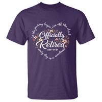 Officially Retired T Shirt Floral Teacher Retirement Coworker Gift Let The Journey Begin