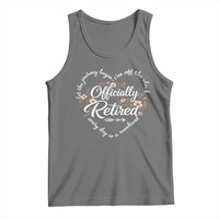 Officially Retired Tank Top Floral Teacher Retirement Coworker Gift Let The Journey Begin