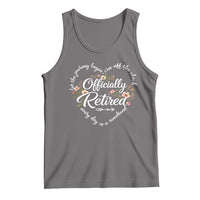 Officially Retired Tank Top Floral Teacher Retirement Coworker Gift Let The Journey Begin