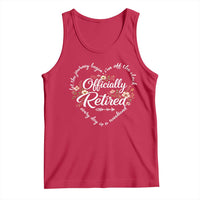 Officially Retired Tank Top Floral Teacher Retirement Coworker Gift Let The Journey Begin