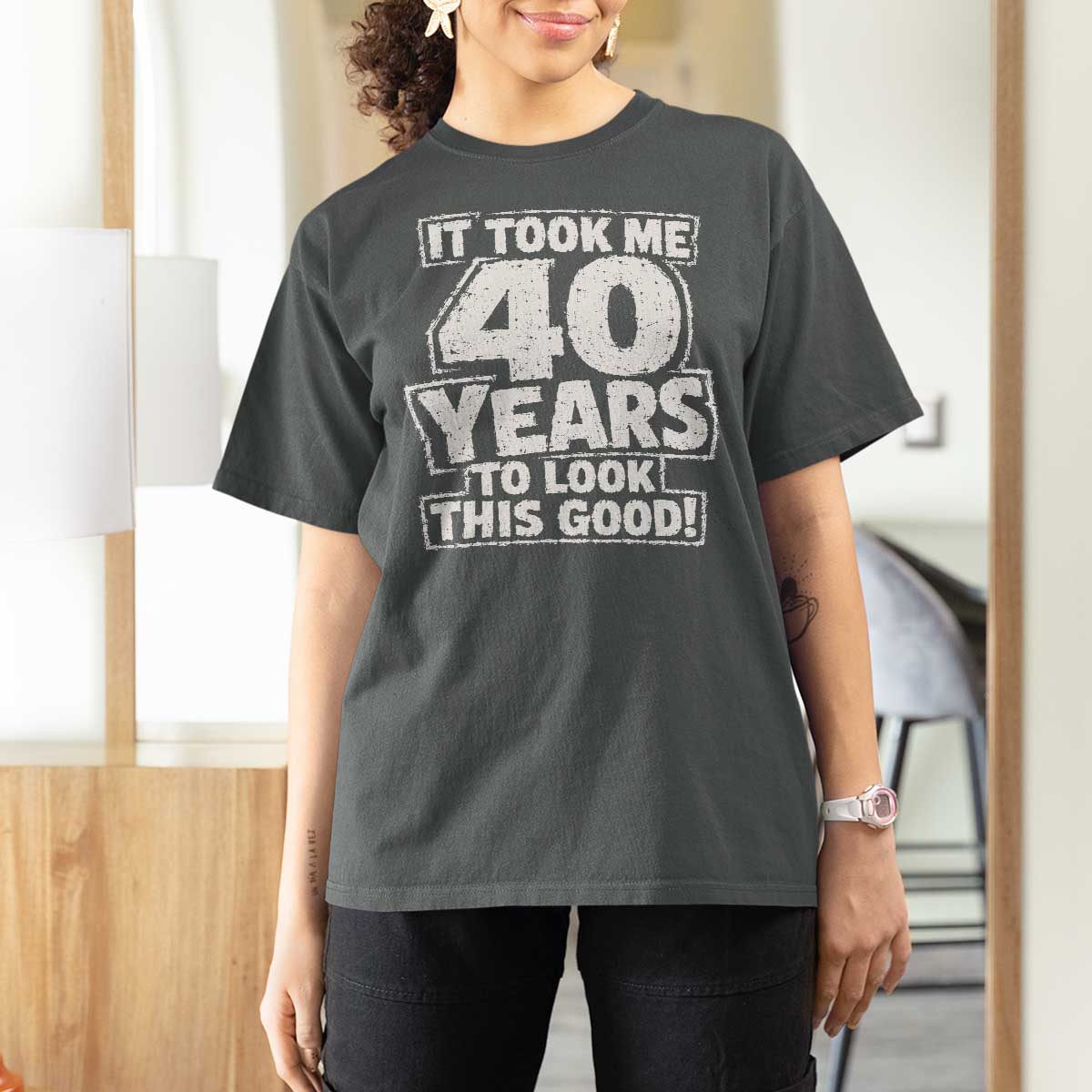 Funny 40th Birthday T Shirt For Women It Took Me 40 Years To Look This Good Vintage Retro