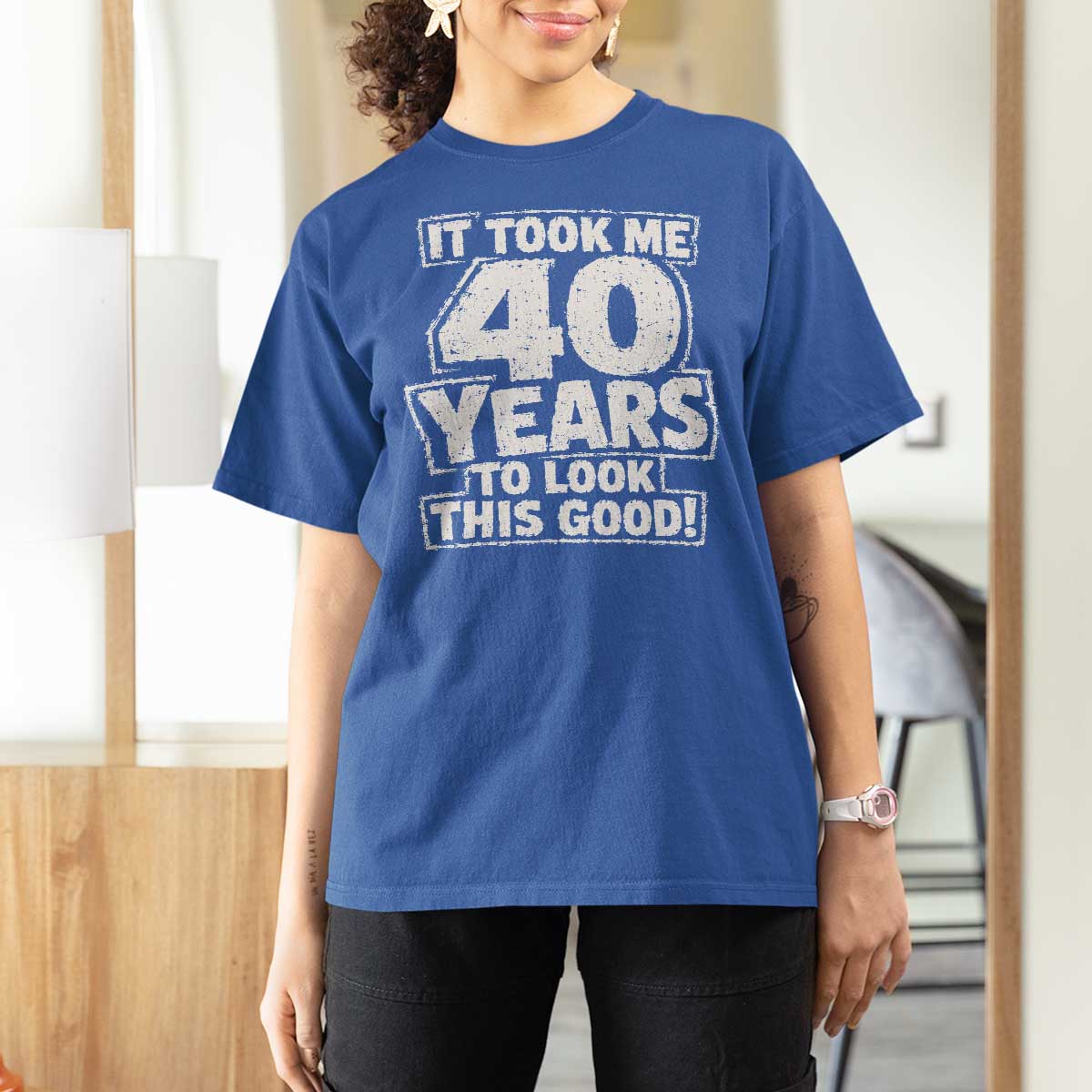 Funny 40th Birthday T Shirt For Women It Took Me 40 Years To Look This Good Vintage Retro