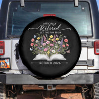 Officially Retired Spare Tire Cover Floral Teacher Retirement Coworker Gift Let The Fun Begin