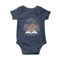 Officially Retired Baby Onesie Floral Teacher Retirement Coworker Gift Let The Fun Begin