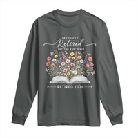 Officially Retired Long Sleeve Shirt Floral Teacher Retirement Coworker Gift Let The Fun Begin