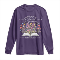 Officially Retired Long Sleeve Shirt Floral Teacher Retirement Coworker Gift Let The Fun Begin