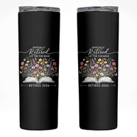 Officially Retired Skinny Tumbler Floral Teacher Retirement Coworker Gift Let The Fun Begin