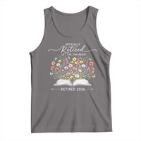 Officially Retired Tank Top Floral Teacher Retirement Coworker Gift Let The Fun Begin