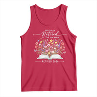 Officially Retired Tank Top Floral Teacher Retirement Coworker Gift Let The Fun Begin