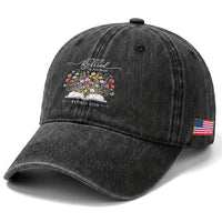 Officially Retired Washed Cotton Baseball Cap Floral Teacher Retirement Coworker Gift Let The Fun Begin