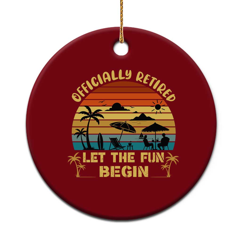 Retirement 2026 Ceramic Ornament Officially Retired Let The Fun Begin Retro