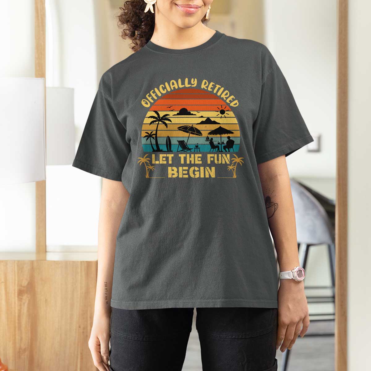 Retirement 2026 T Shirt For Women Officially Retired Let The Fun Begin Retro