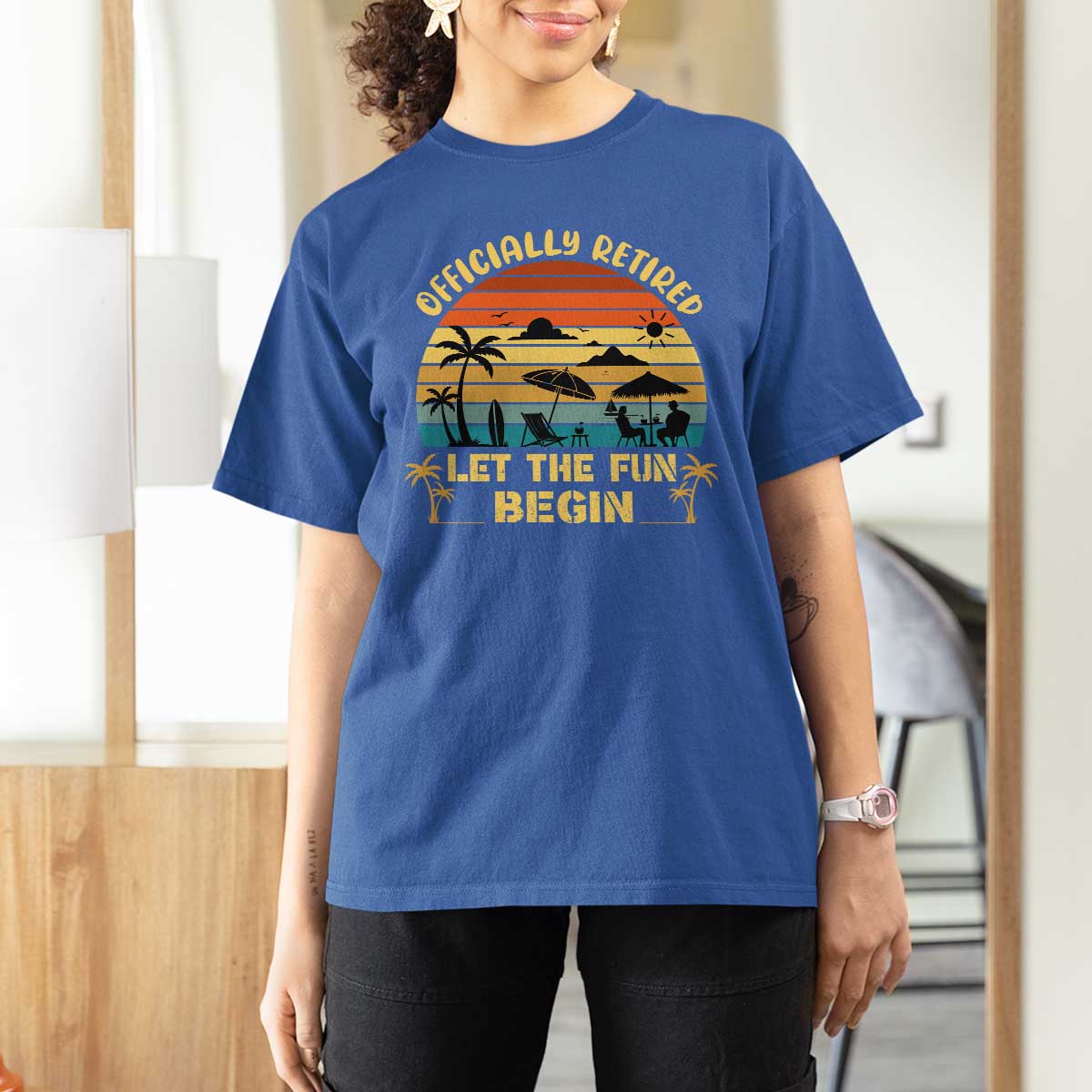 Retirement 2026 T Shirt For Women Officially Retired Let The Fun Begin Retro