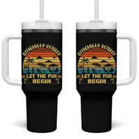 Retirement 2026 Tumbler With Handle Officially Retired Let The Fun Begin Retro