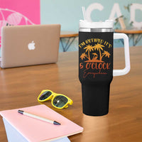 Funny Retirement Tumbler With Handle I'm Retired It's 5 O'Clock Everywhere