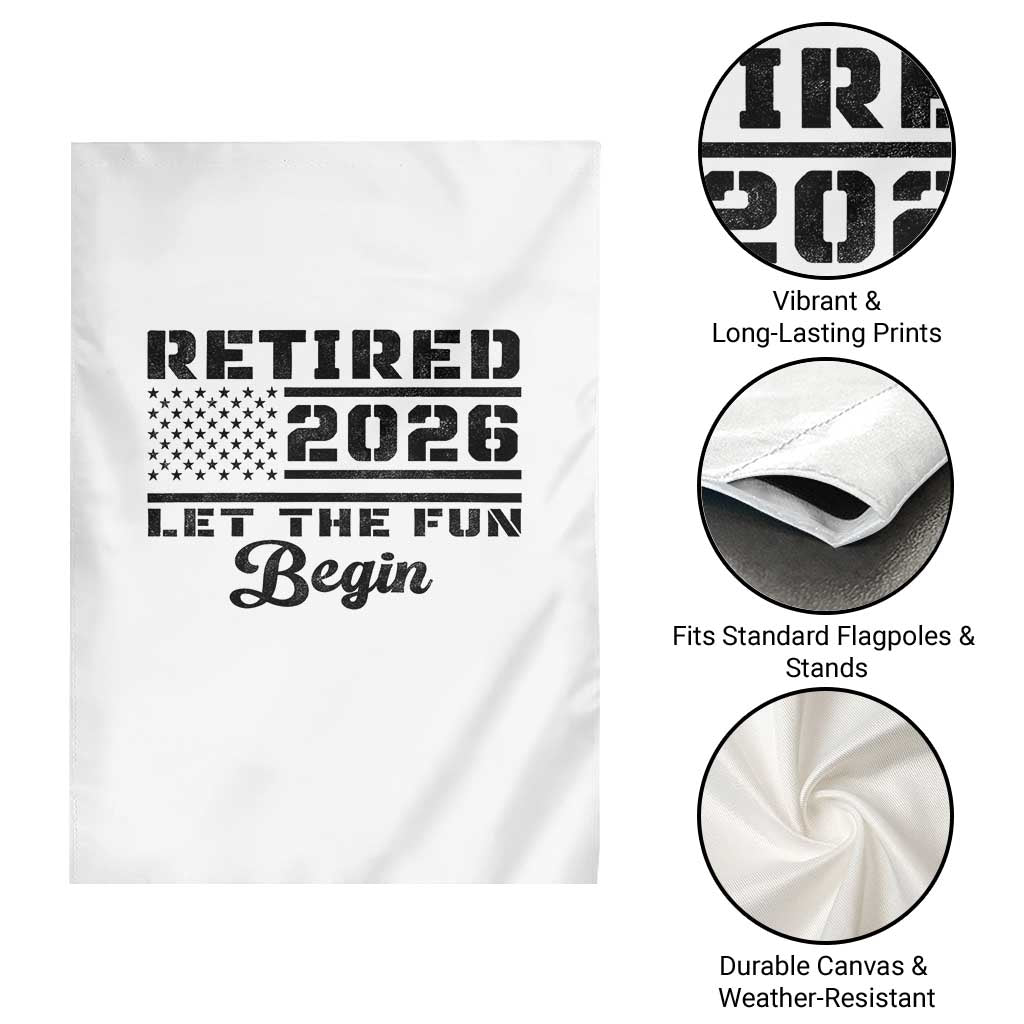 Retirement 2026 Garden Flag Cool Retired Gift American Flag