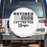 Retirement 2026 Spare Tire Cover Cool Retired Gift American Flag